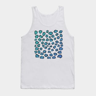 Blue Leopard Pattern Tank Top